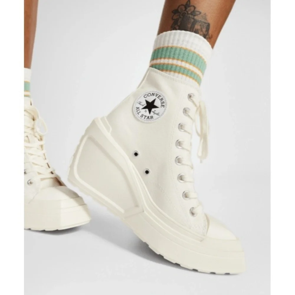 New Converse Chuck 70 De Luxe Wedge Platform Heel - SZ 8 Wmn - White (A06479C)